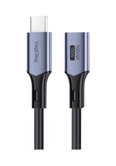 Veggieg Usb 3.2 Gen 2 Type-c Uzatma Kablosu Usb-c 100w 10gbps 4k 60hz 1 Metre
