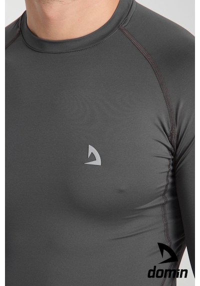 Hnc Sport Erkek Uzun Kol Antrasite Fit Compression Spor Body Tshirt Antrasit
