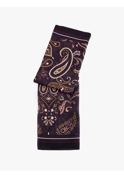 Koton Şal Desenli Kare Saten Fular Bandana Multıcolor 7wak50318aa Mavi