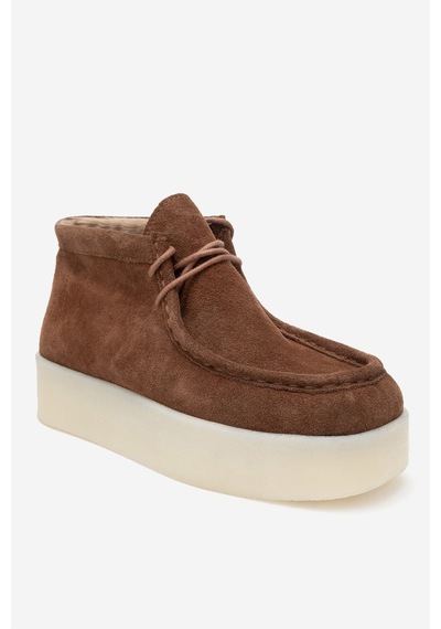 Luvishoes Luvi Shoes Melıa Taba Süet Hakiki Deri Kadın Bilekte Bot Taba
