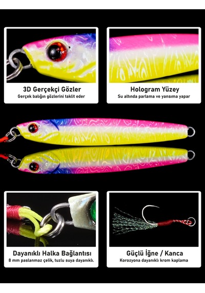 Jig, Zoka, Suni Yem, Glow Uv Metal Jig, 40gr 9cm Tide 40