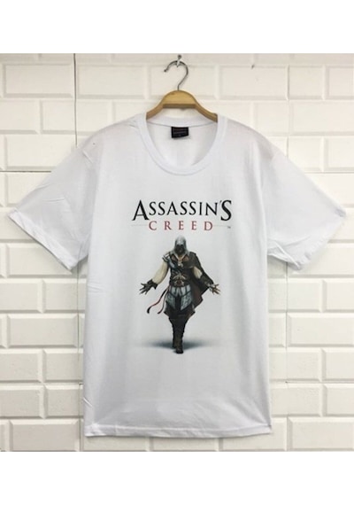 Stoned&Fame Assassın's Creed Baskılı T-shirt Beyaz