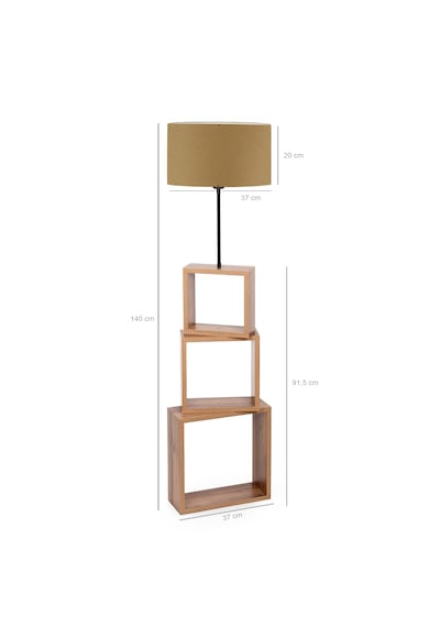 Homing Kumaş Başlıklı Modern Raflı Lambader Ayd-2902