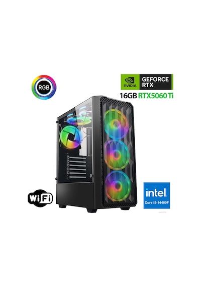 Xaser Thunder X730 003002 i5 14400f 32 GB 1 TB SSD 16 GB RTX5060 Ti Free Dos Masaüstü Oyuncu Bilgisayarı