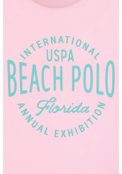 U.S. Polo Assn. Erkek Çocuk Açık Pembe Bisiklet Yaka Tişört 50307129-VR078