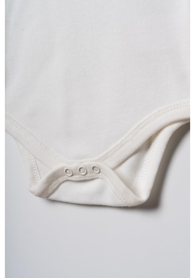 BabyCosy Organic Wear Bebek 2li Uzun Kollu Badi %100 Organik Pamuk, Bebek Ve Yenidoğan Serisi - Csy3052 Ekru