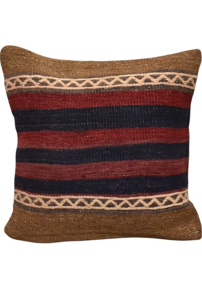 Zehra Abla Halı Yeni El Dokuma Dekoratif Kilim Kırlent Yastık Kılıfı 6423 Çok Renkli
