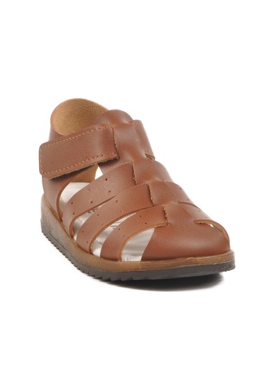 Ayakmod Taba Cırtlı Hafif Unisex Çocuk Sandalet 17370 B Taba