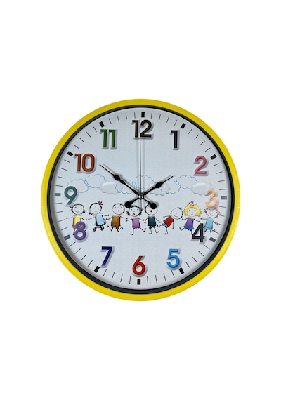 Büro Ev Ofis Duvar Saati İçin 36cm Sarı Çocuk Odası Mekanizma Diğer 22714386