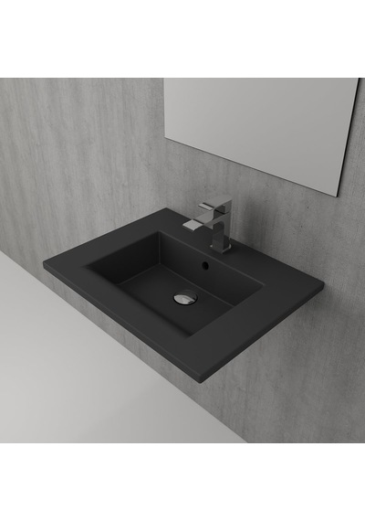 Bocchi Milano Etajerli Lavabo 60 CM - Mat Antrasit