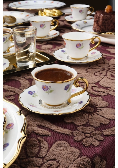 Karaca  Royal Bone Diana 6 Kişilik Kahve Fincan Takımı 90 Ml