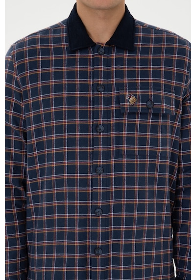 U.s. Polo Assn. Erkek Lacivert Gömlek Desenli 50316574-vr033 Lacivert