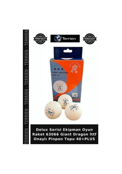 Delux Serisi Ekipman Oyun Raket 63066 Giant Dragon İttf Onaylı Pinpon Topu 40+plus
