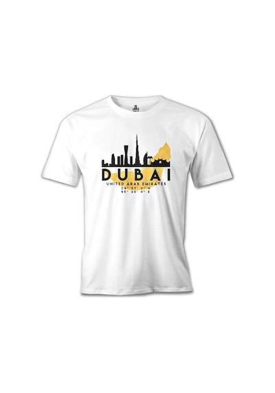 Dubai - City Beyaz Erkek Tshirt
