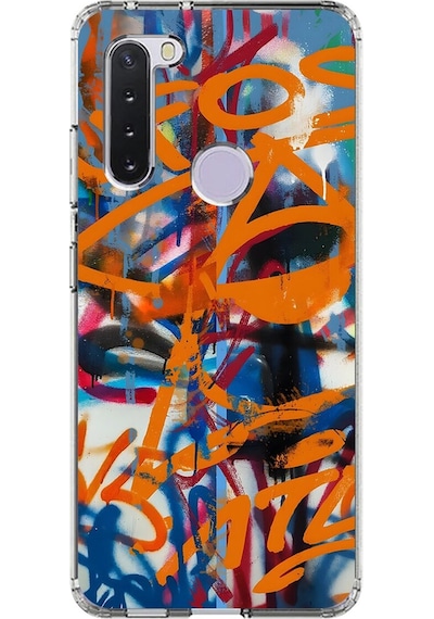 Samsung Galaxy A21 Uyumlu Şeffaf Kılıf Graffiti 2 Tasarımlı