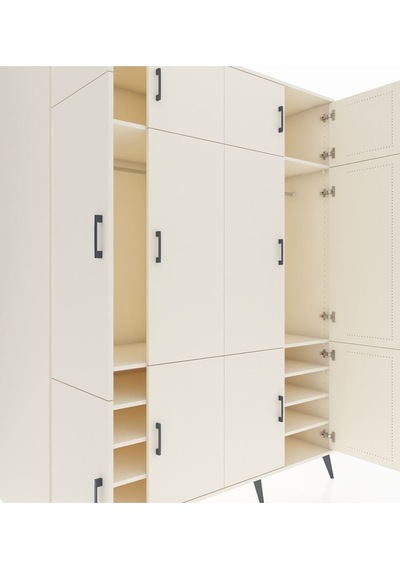 Kronos Gardrop 10 Raflı 12 Kapaklı 2 Askılı 176x59x221 Aytaşı-aytaşı Beyaz Kronos Gardrop 10 Raflı 12 Kapaklı 2 Askılı 176x59x221 Aytaşı-aytaşı Beyaz