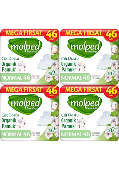 Molped Pure&soft Hijyenik Ped Normal 184 4pk 46 Adet Mega Pk