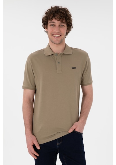 U.S. Polo Assn. Erkek Regular Fit Polo Yaka Haki Basic Tişört 50306007-VR027