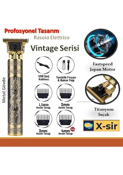Profesyonel T-bıçak Ense Sakal Çizim Tıraş Makinesi