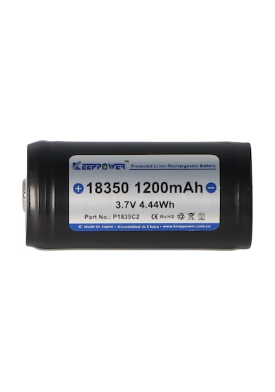 Keeppower 18350 - 1200mah, 3.6v - 3.7v Li-ion Pil Korumalı, Boyutlar Not Yaklaşık 39x18,6 Mm