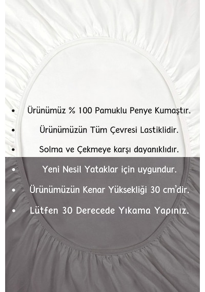 Sarı Renkli %100 Pamuklu Penye Kumaş Fitted Lastikli Çarşaf Sarı