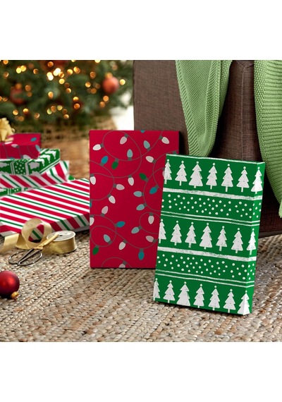 Kapaklı Noel Gömlek Kutuları Cok Renkli