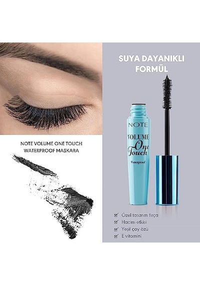 Volume One Hacim Ve Uzatma Etkili Suya Dayanıklı, Waterproof Maskara 0