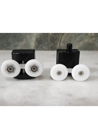 Inventa Siyah Duşakabin Cam Kabin Tekerleği Takım 24 Mm Siyah