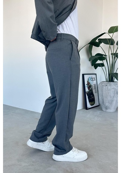 Antrasit Premium Relaxed Fit Kumaş Pantolon Antrasit