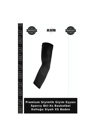 Premium Giyimlik Giyim Eşyası Sporcu Bkl-xs Basketbol Kolluğu Siyah Xs Beden