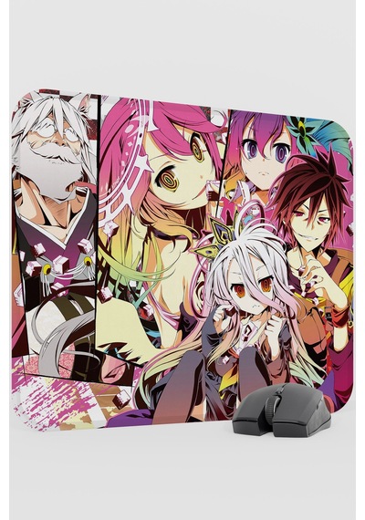 No Game No Life Anime V2 - 48x40 Xl Gaming Kauçuk Kaymaz Taban Mouse Pad Fare Altlığı