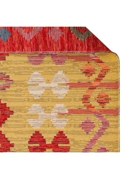 Hoom Rugs Vagrant Vgt 03 Red Yıkanabilir Çift Taraflı Otantik Halı