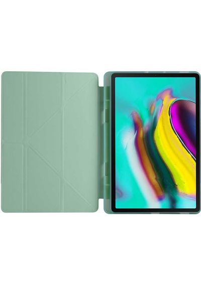 Mobilteam Galaxy Tab A7 10.4 T500 2020 Kılıf Uyumlu Tri Folding Kalem Bölmeli Standlı Tablet Kılıfı