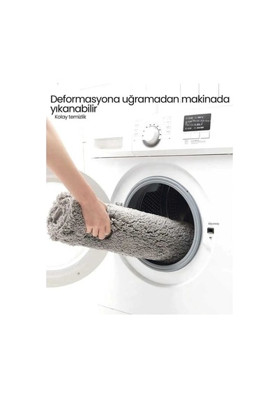 Aurora Brilliant Banyo Paspası 3lü Klozet Takımı Klozet Seti Pufyy Kalın Ürün 60x100 / 50x54 / 34x47 Kaymaz Taban Bej