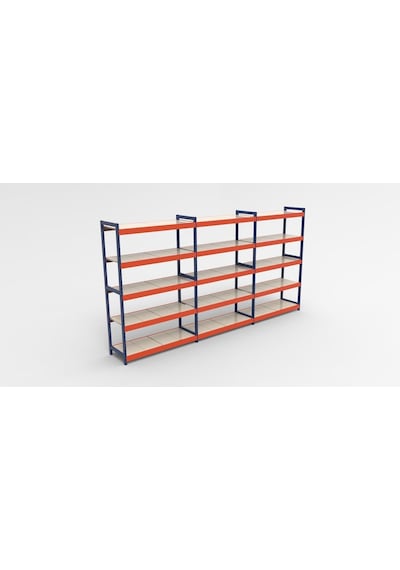 Raf Burada 5 Katlı Depo Rafı - 300-350 Kg Taşıma Kapasiteli Hafif Rack Raf- 40x90x200 cm