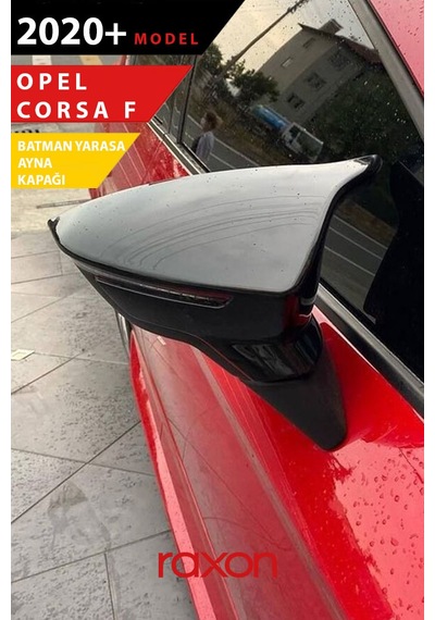 Opel Corsa F 2020+ Batman & Yarasa Ayna Kapağı Parlak Piano Black Sport