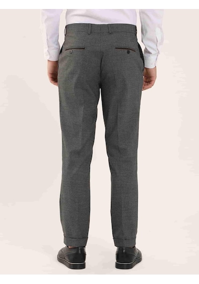 Dufy Gri Erkek Slim Fit Melanj Desenli Klasik Pantolon - 97669-gri Gri Dufy Gri Erkek Slim Fit Melanj Desenli Klasik Pantolon - 97669-gri Gri