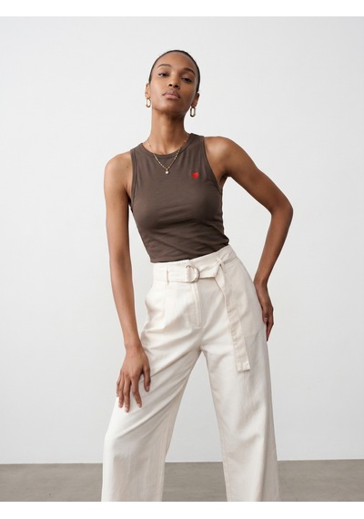 Dilvin 21259 Bisiklet Yaka Top-koyu Kahve