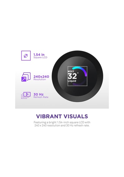 Kraken Plus 280 - Aıo Cpu Sıvı Soğutucu - 280mm Radyatör - 2 X F140p Fanlar - Özelleştirilebilir 1,54 İnç Kare Lcd - Amd Am5, Am4 - Intel Lga 1851/1700, 1200/115x - Siyah