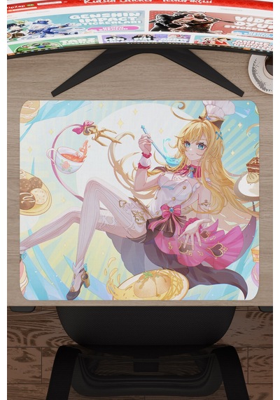 Escoffier Genshin Impact Anime Gacha V5 - 48x40 Xl Gaming Mouse Pad Fare Altlığı