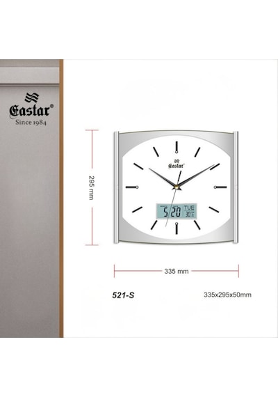 Eastar A521 S Bombe Camlı Duvar Saati Çok Renkli
