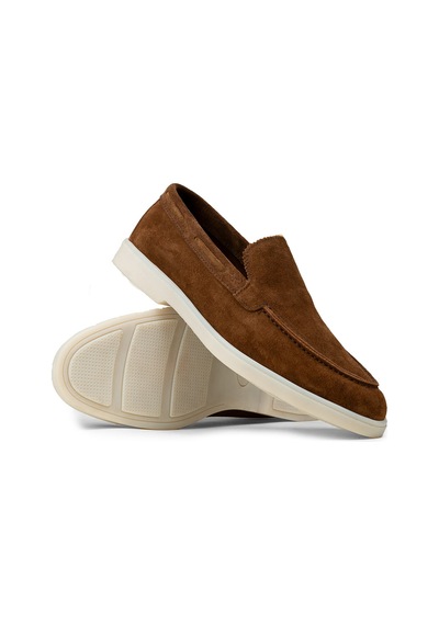 Deery Erkek Hakiki Süet Taba Rengi Loafer Ayakkabı - 02032mtbac01 Taba