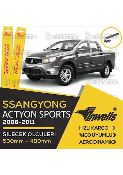 Ssangyong Actyon Sports Muz Silecek Takımı 2008-2011 İnwells N11.5324