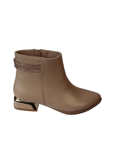 Yazkış Kadın Siyah Krem Nut Cilt Bileği Taşlı 11cm Bilekboyu Fashıon Bot 001