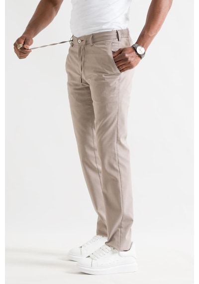 Ecer Slimfit Beli Lastikli İplikli İnce Yazlık Kumaş Jogger Pantolon 001