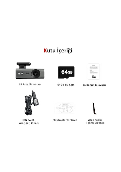 S12 4k Araç Kamerası