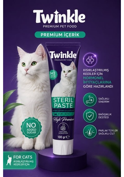 Twinkle Steril Paste Kedi Malt Macunu 100 Gr 24'li Paket