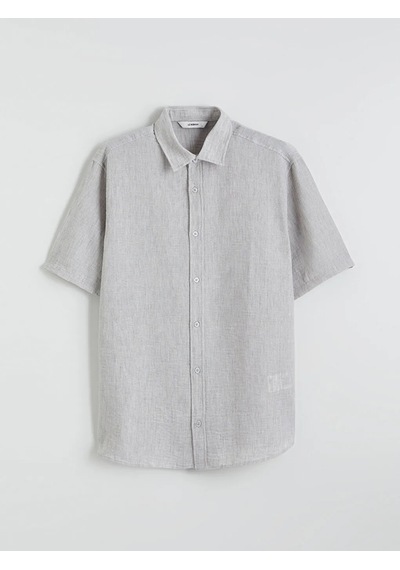 Lc Waikiki Gri Regular Fit Poplin Erkek Gömlek