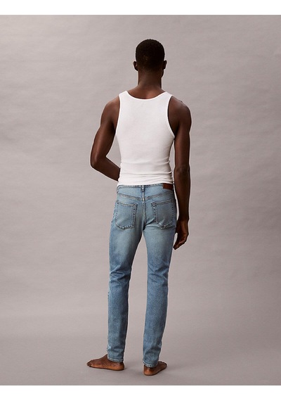 Calvin Klein Erkek Normal Bel Boru Paça Cep Detay Denim Kumaş Mavi Jeans Lv04re700g-2tg-12589 Mavi