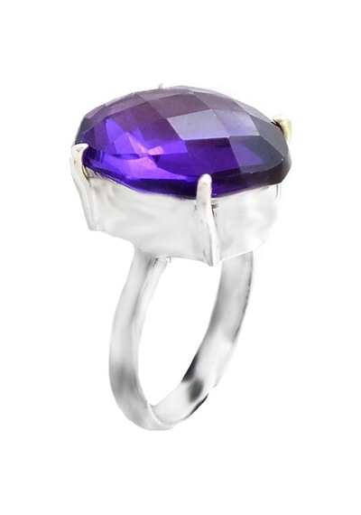 Topaz Amatist Taşlın  Gümüş Bayan Yüzük 416702101